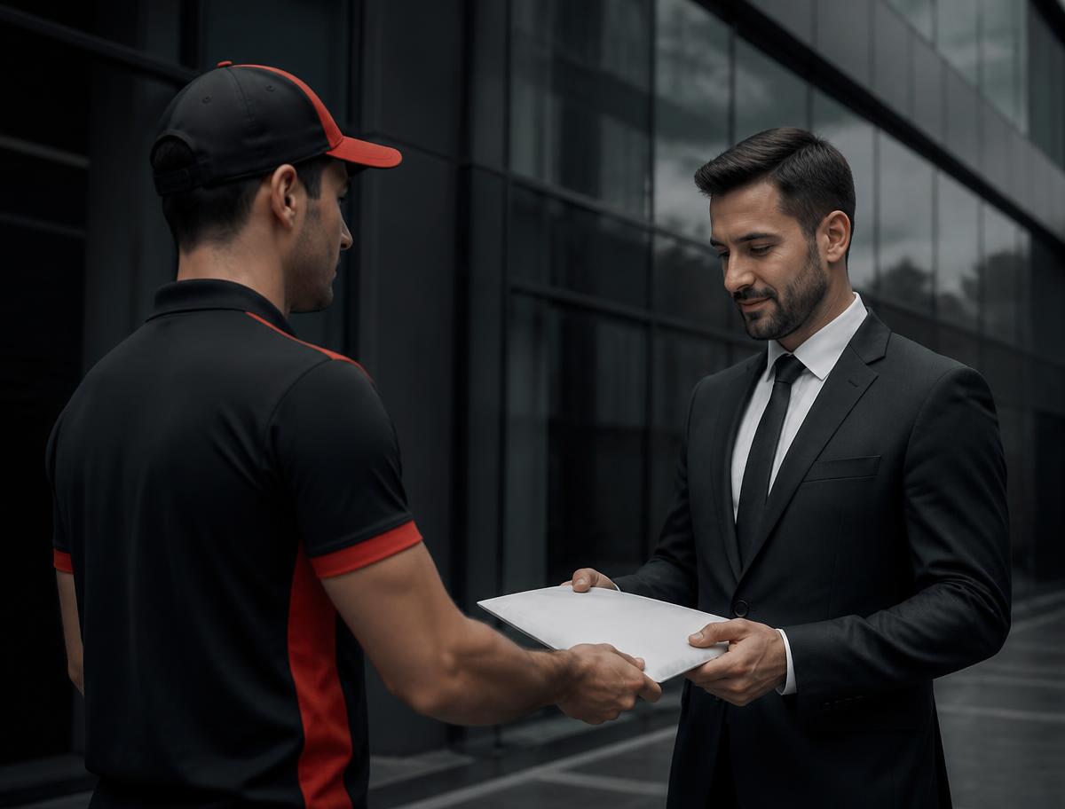 Entrega de documentos para cliente corporativo em Brasília